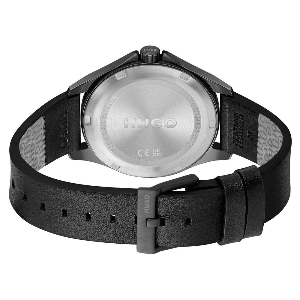 Black Leather Watch