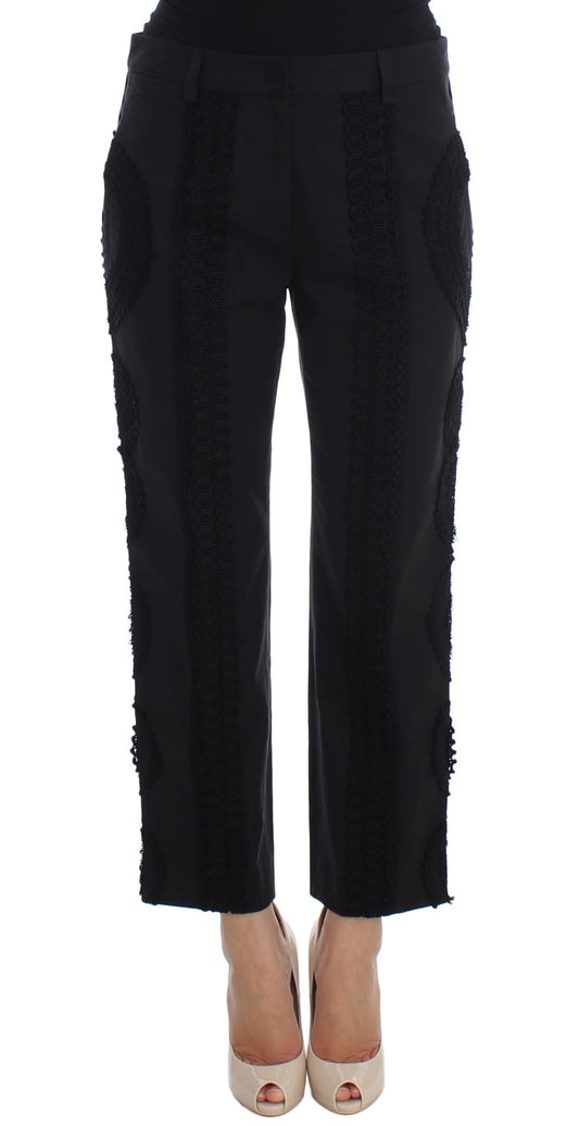 Elegante schwarze Torero Caprihose