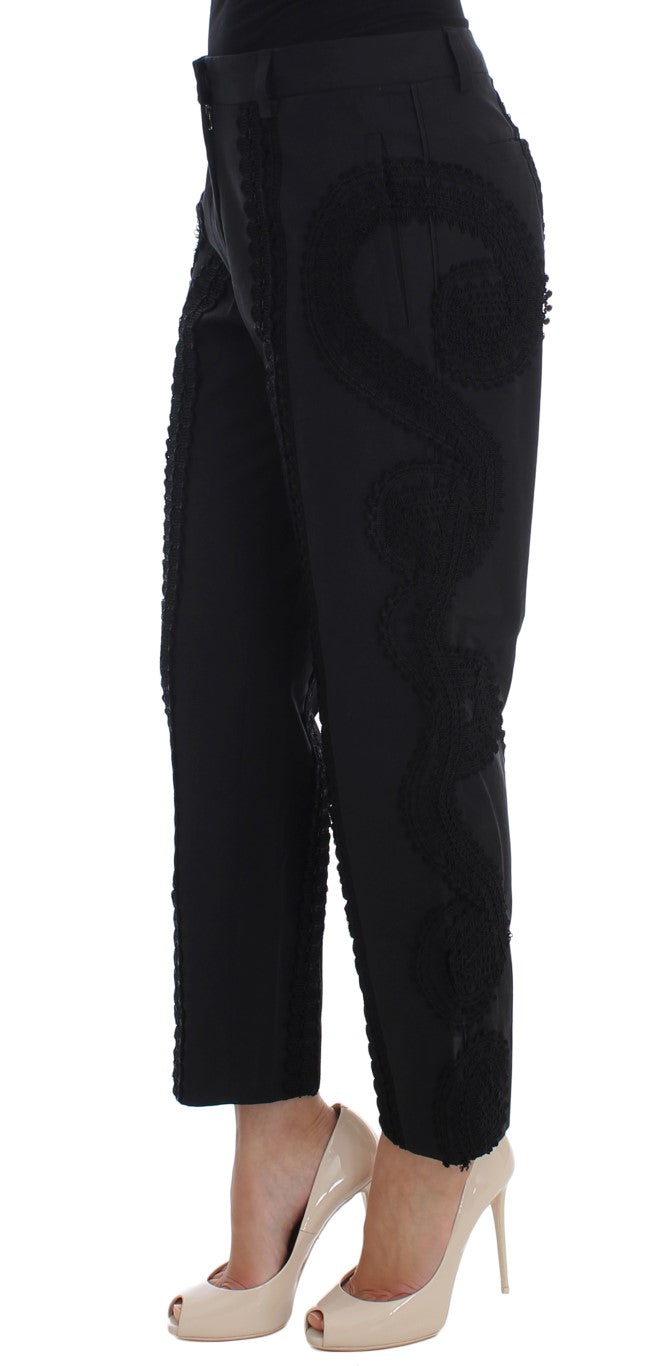 Elegante schwarze Torero Caprihose