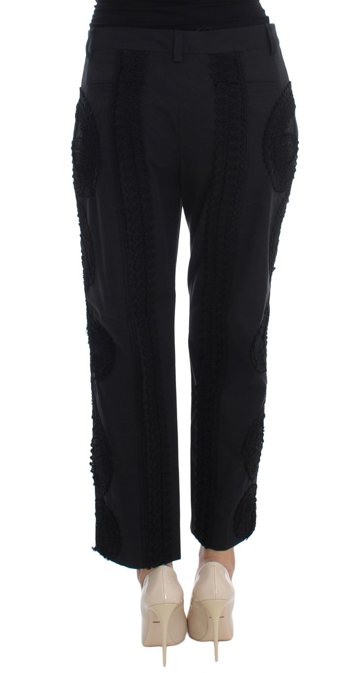 Elegante schwarze Torero Caprihose