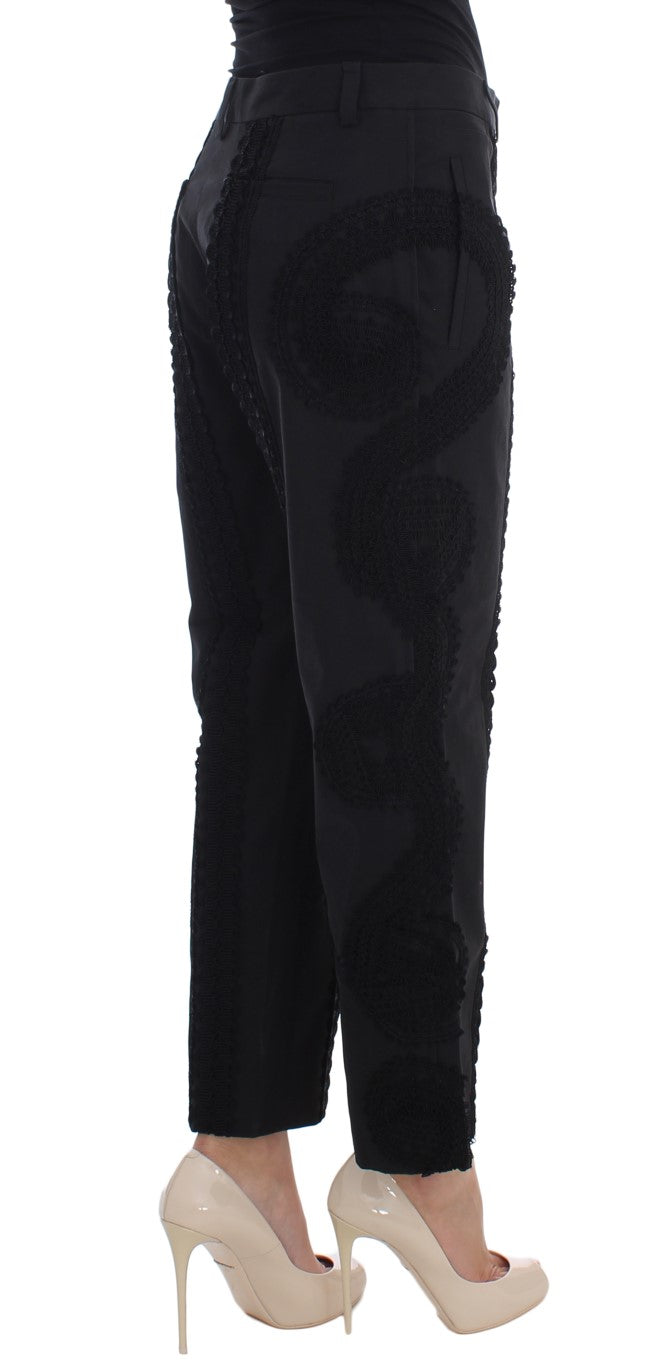 Elegante schwarze Torero Caprihose