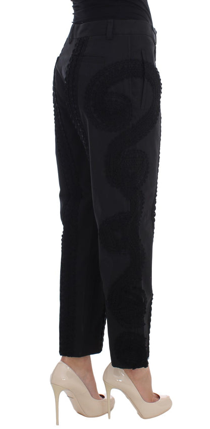 Elegante schwarze Torero Caprihose