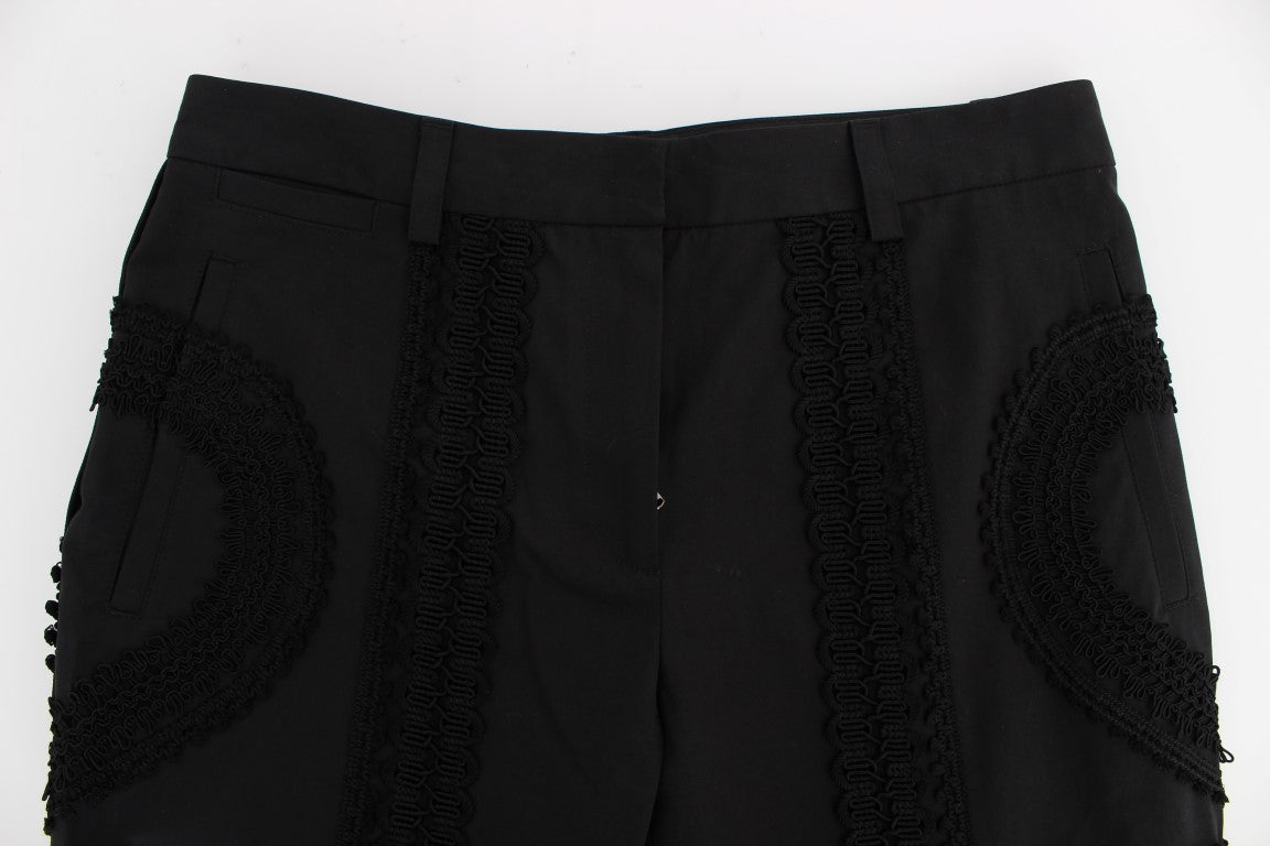 Elegante schwarze Torero Caprihose
