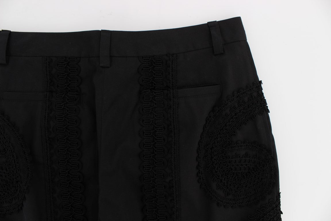 Elegante schwarze Torero Caprihose