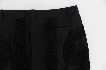 Elegante schwarze Torero Caprihose