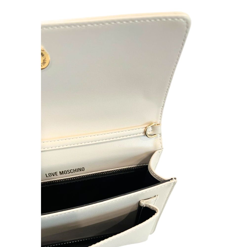 Beige Polyethylene Women Crossbody Bag