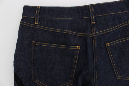 Bestickte Capri Jeans für elegantes Styling