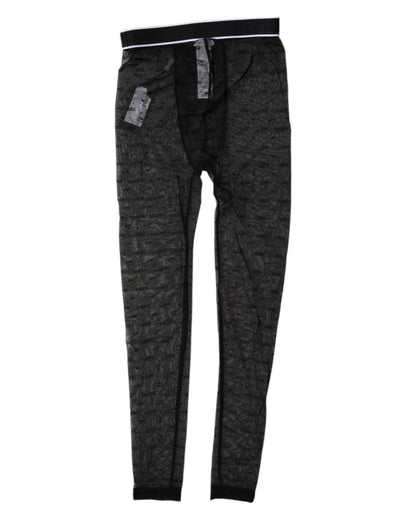 Black Logo Lace Lingerie Tight Pants Underwear