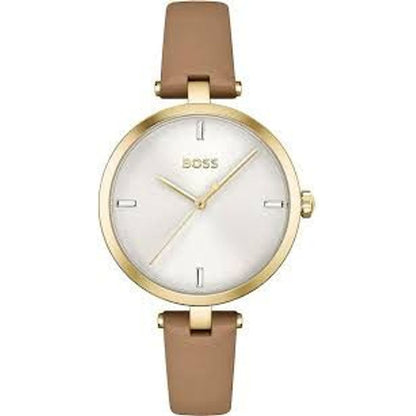 Beige Leather Watch