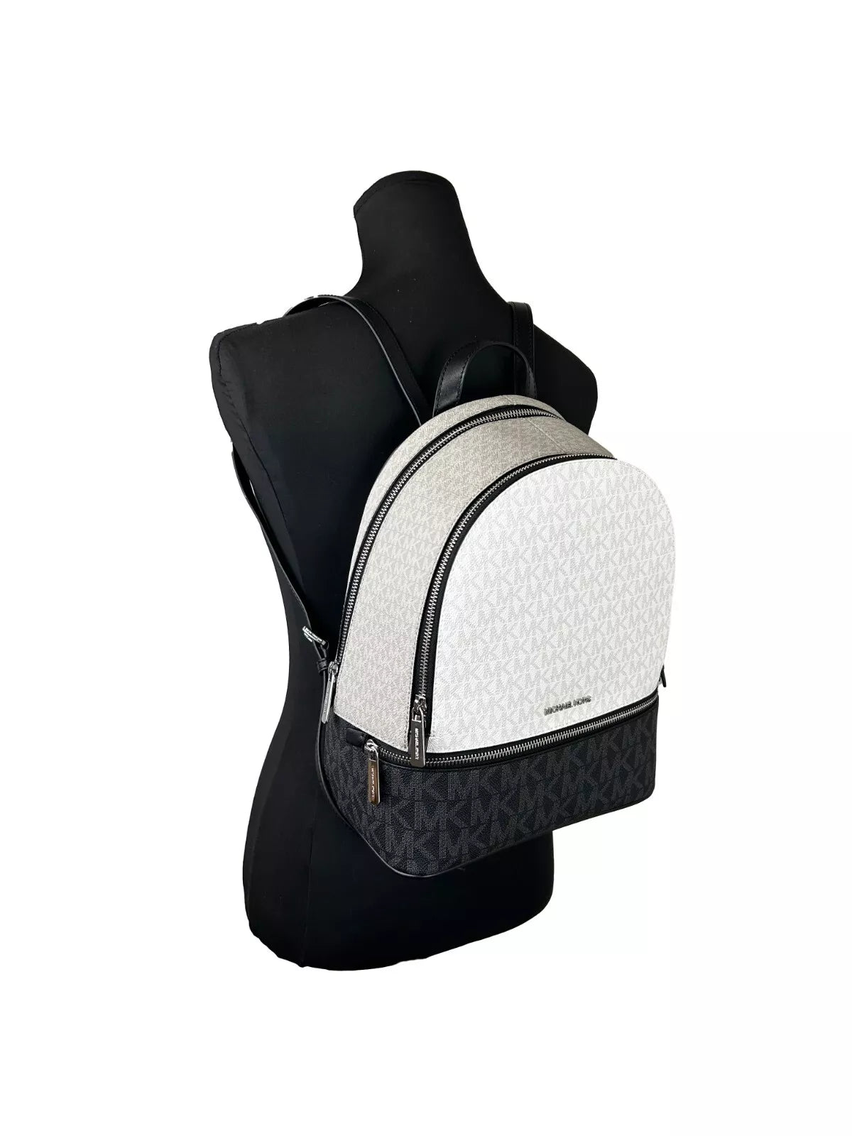 Rhea Medium PVC Backpack Bookbag Optic White Multi