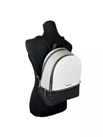 Rhea Medium PVC Backpack Bookbag Optic White Multi