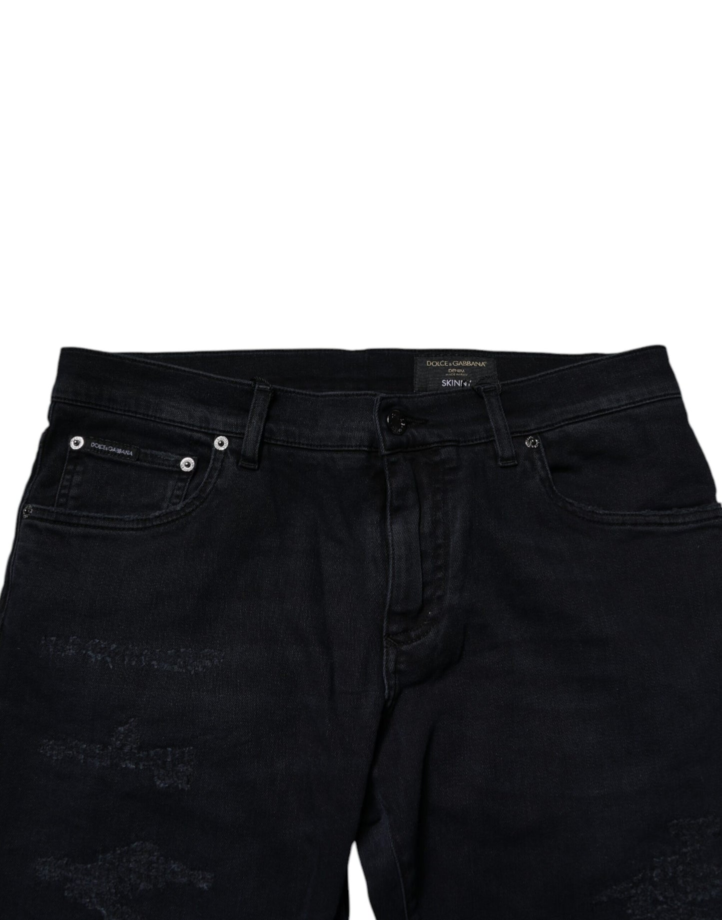 Black Cotton Skinny Denim Men Jeans