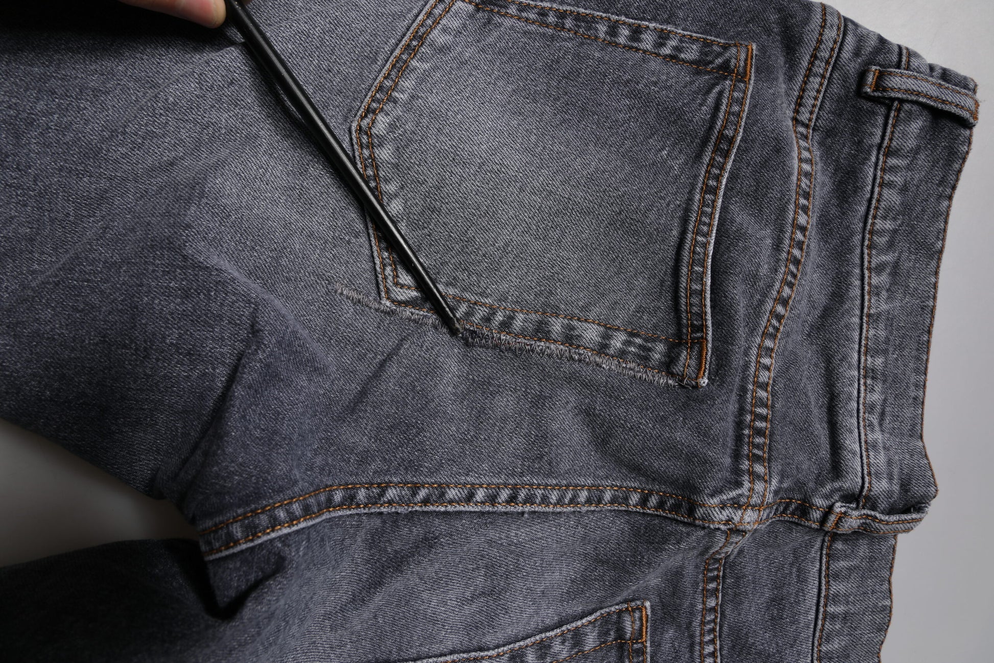 Dark Gray Cotton Stretch Skinny Denim Jeans