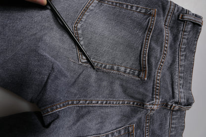 Dark Gray Cotton Stretch Skinny Denim Jeans