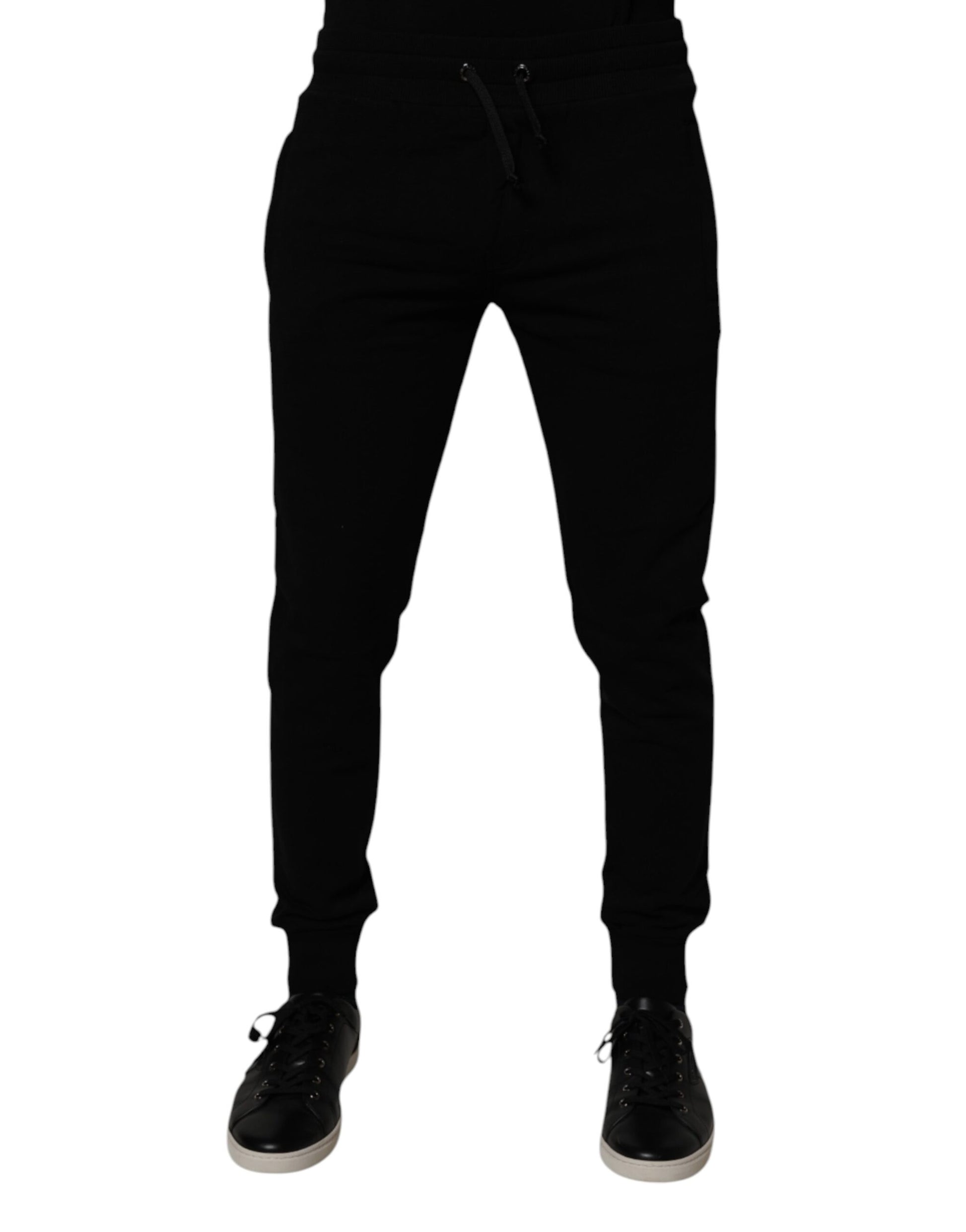Black Cotton Jogger Sweatpants Pants