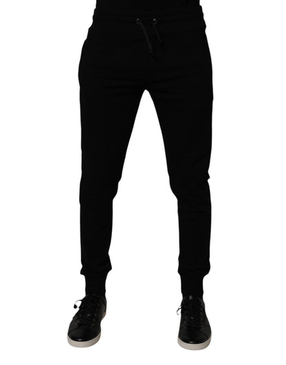 Black Cotton Jogger Sweatpants Pants