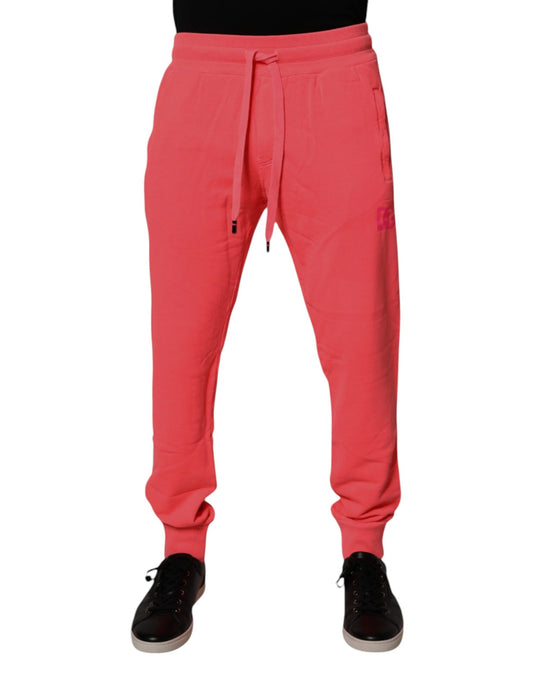 Neon Red Cotton Jogger Men Sweatpants Pants