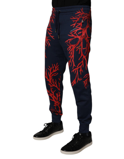 Dark Blue Corals Jogger Men Sweatpants Pants