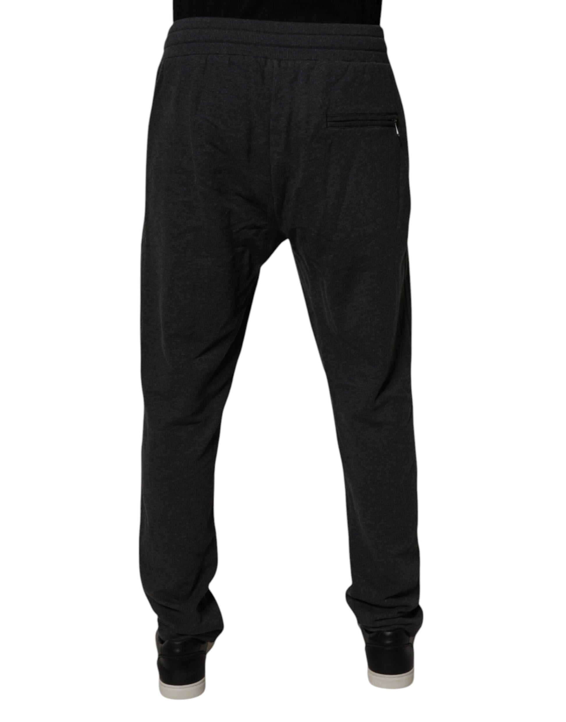Dark Gray Logo Cotton Jogger Sweatpants Pants