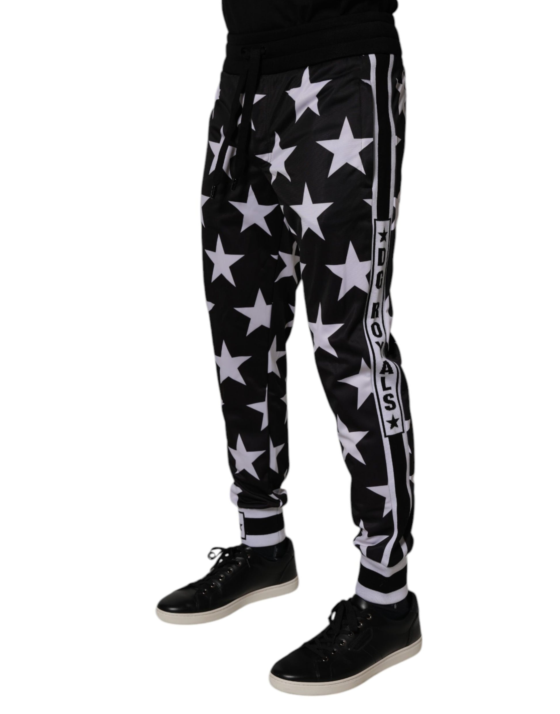 Black White Stars Jogger Men Sweatpants Pants