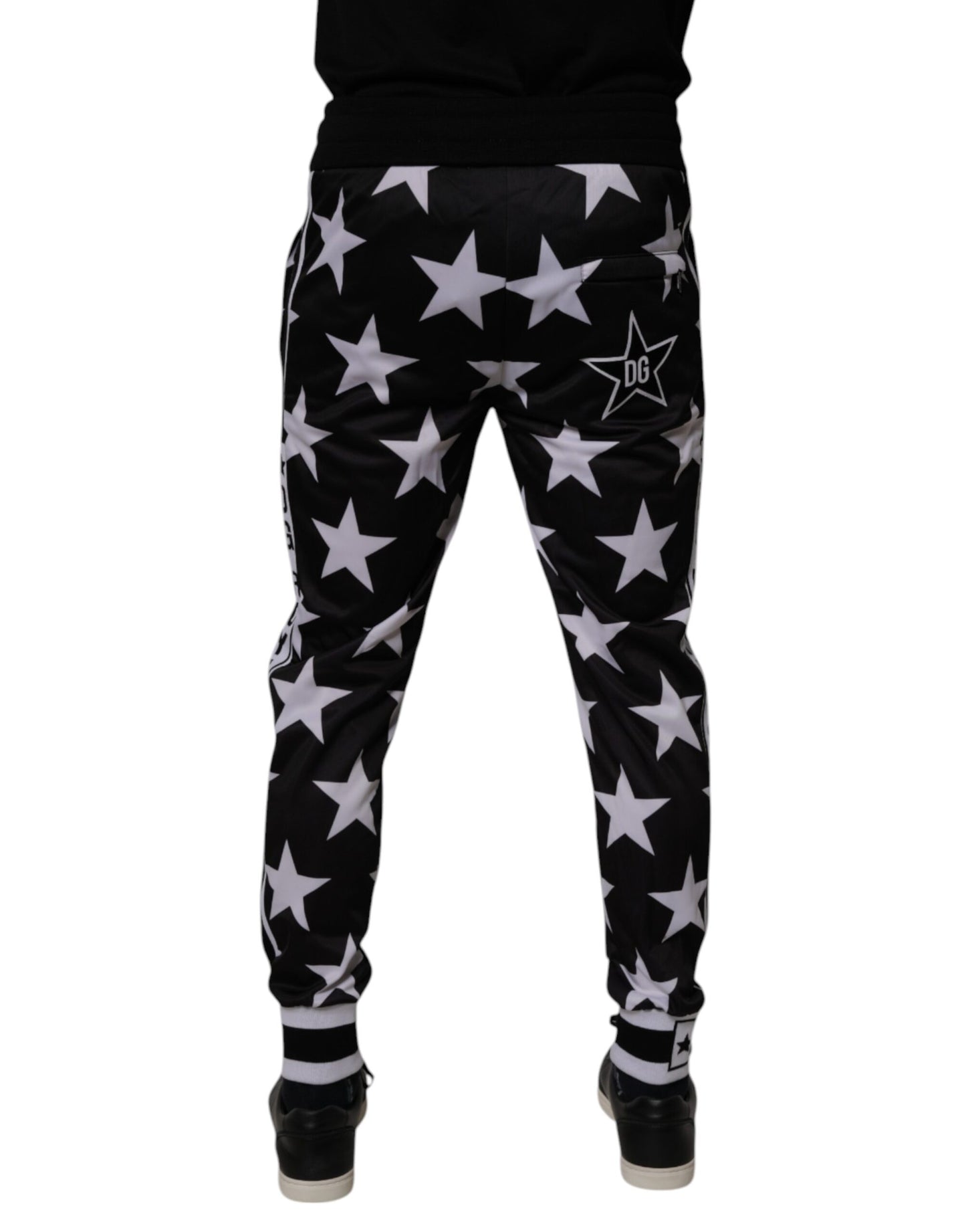 Black White Stars Jogger Men Sweatpants Pants