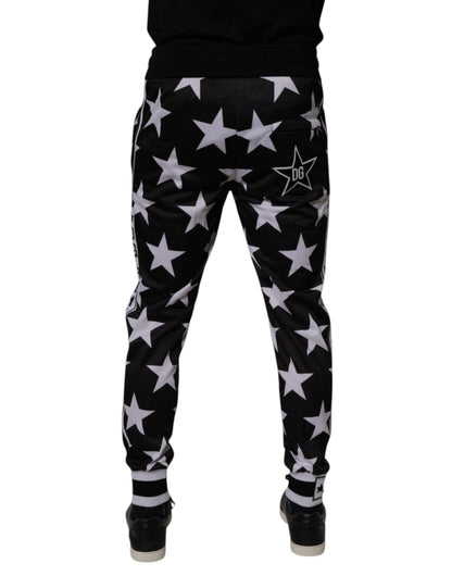 Black White Stars Jogger Men Sweatpants Pants