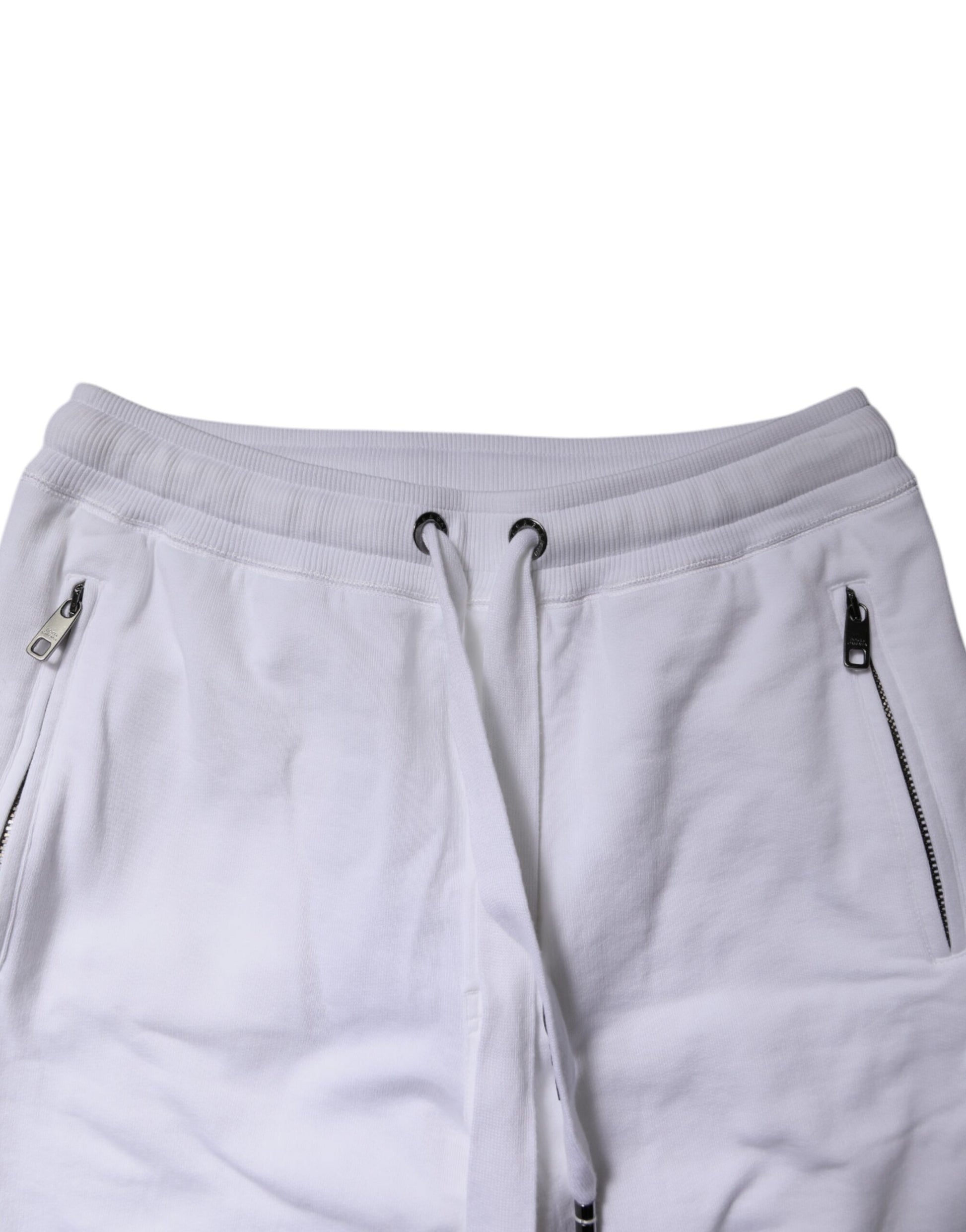 White Logo Tape Jogger Cotton Sweatpants Pants