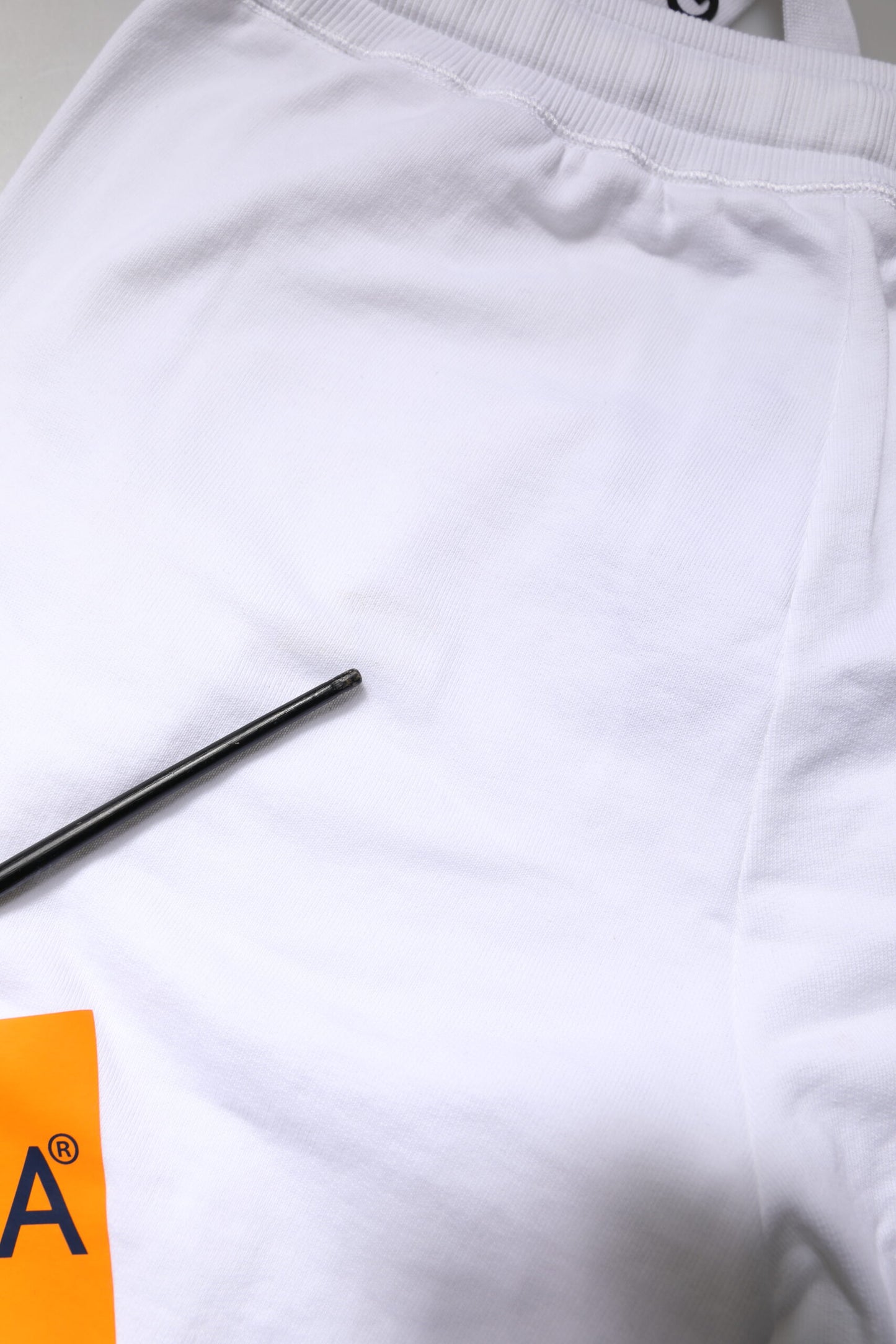 White Logo Tape Jogger Cotton Sweatpants Pants