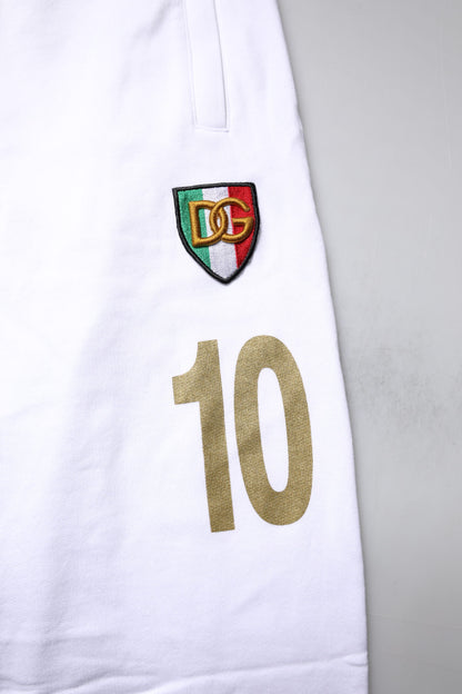 White Italia Cotton Jogger Sweatpants Pants