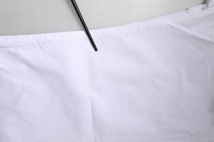 White Cotton Stretch Skinny Dress Formal Pants