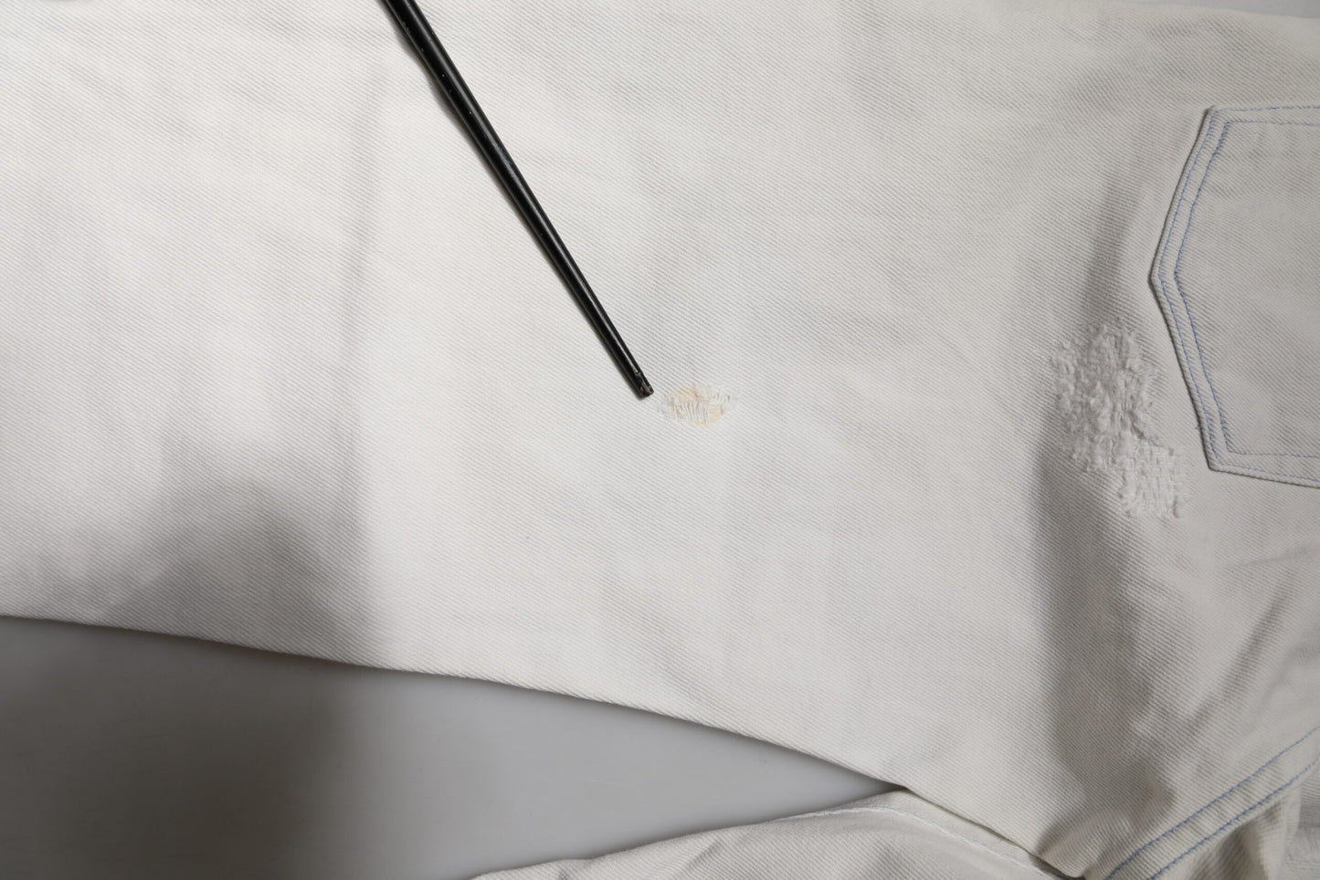 White Cotton Stretch Skinny Slim Denim Jeans