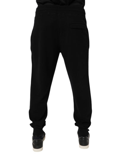 Black Cashmere Mid Waist Jogger Sweatpants Pants