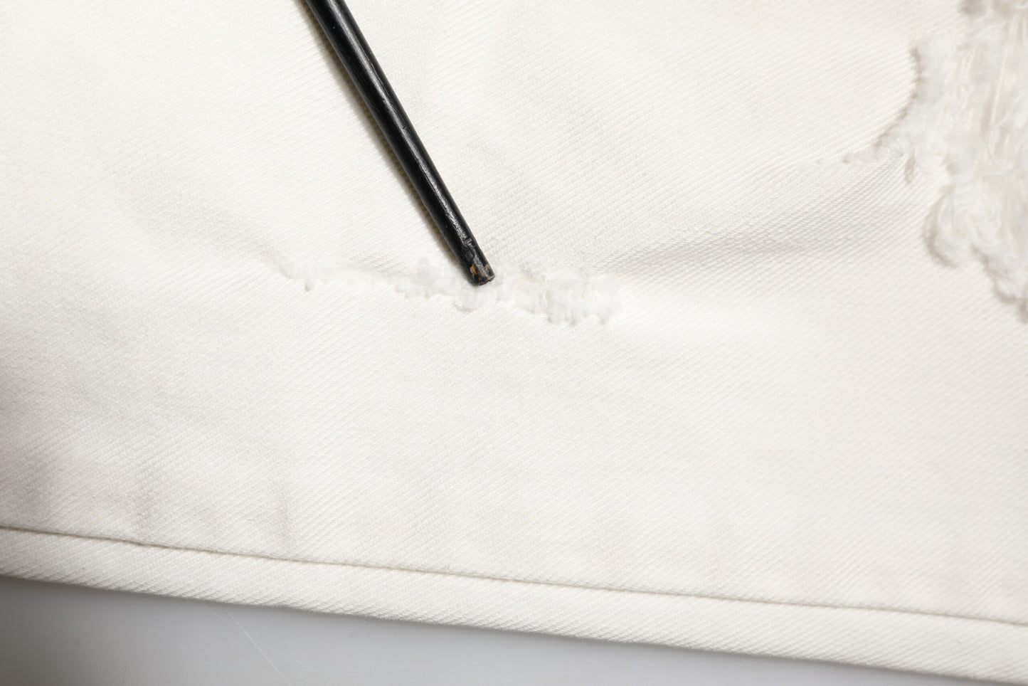 White Tattered Graffiti Skinny Denim Jeans