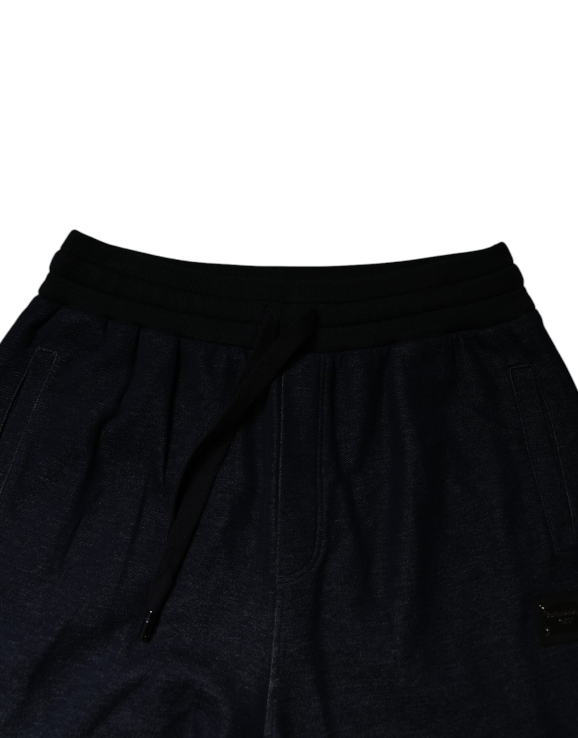 Black Jacquard Jogger Men Sweatpants Pants