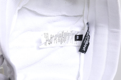 White Logo Patch Men Skinny Sweatpants Pants