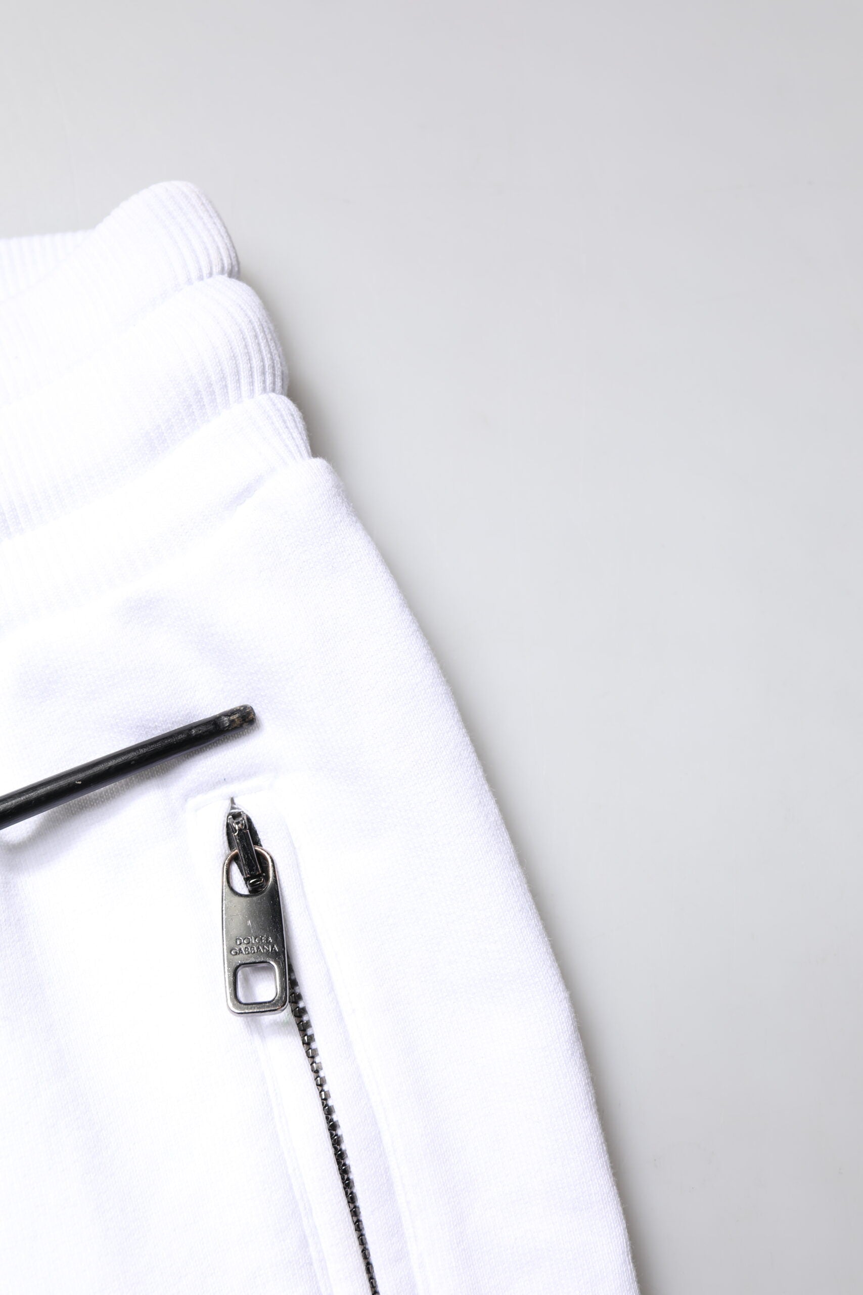 White Logo Patch Men Skinny Sweatpants Pants