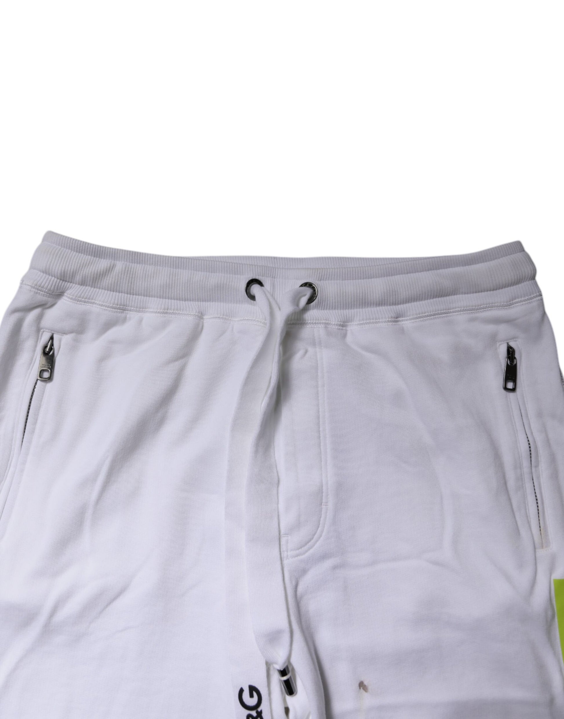 White Logo Tape Jogger Cotton Sweatpants Pants