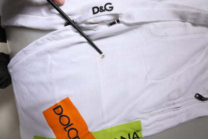 White Logo Tape Jogger Cotton Sweatpants Pants