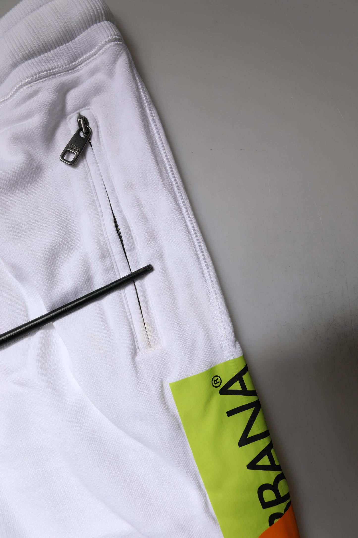 White Logo Tape Jogger Cotton Sweatpants Pants
