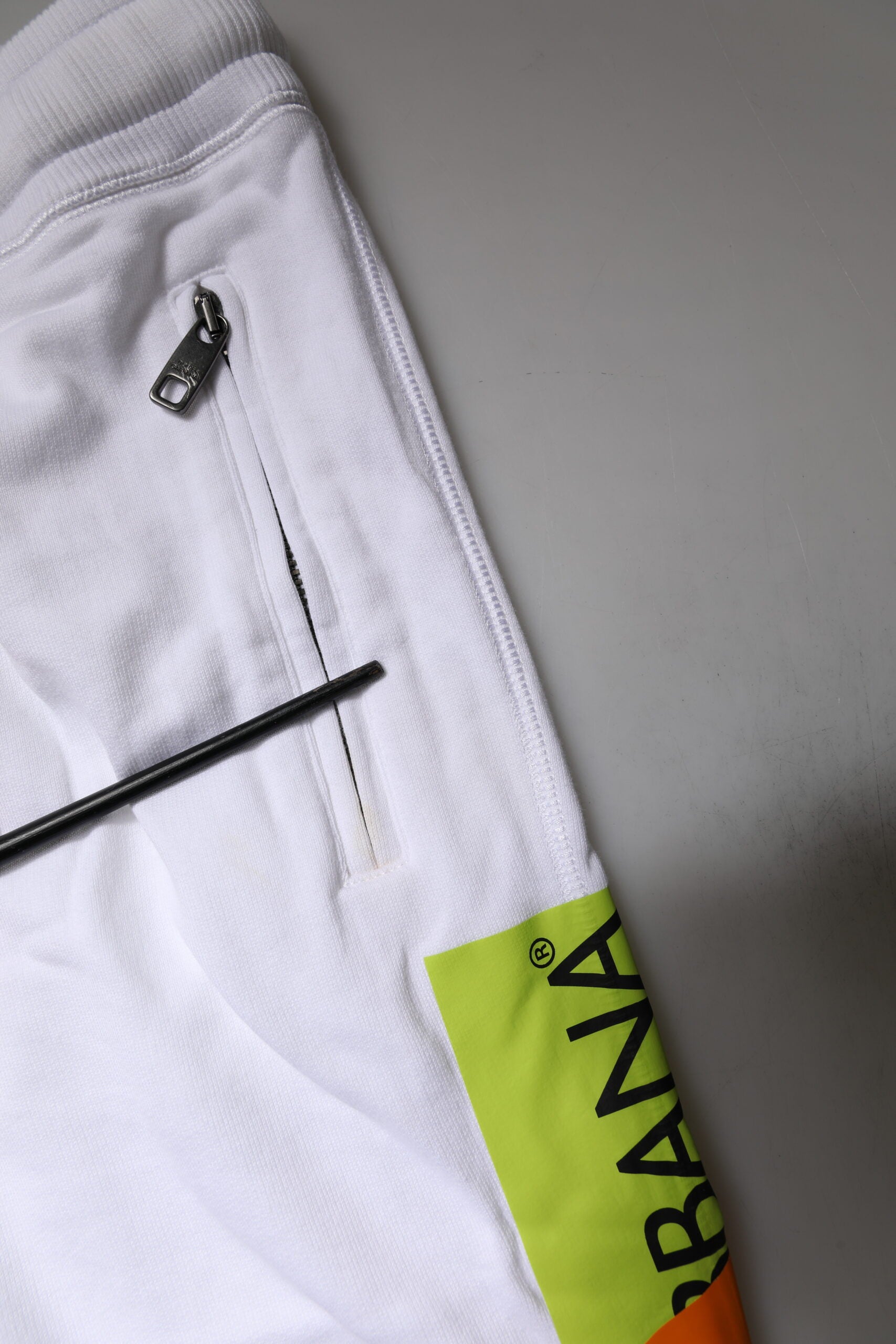 White Logo Tape Jogger Cotton Sweatpants Pants