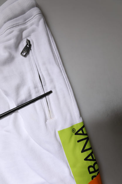 White Logo Tape Jogger Cotton Sweatpants Pants