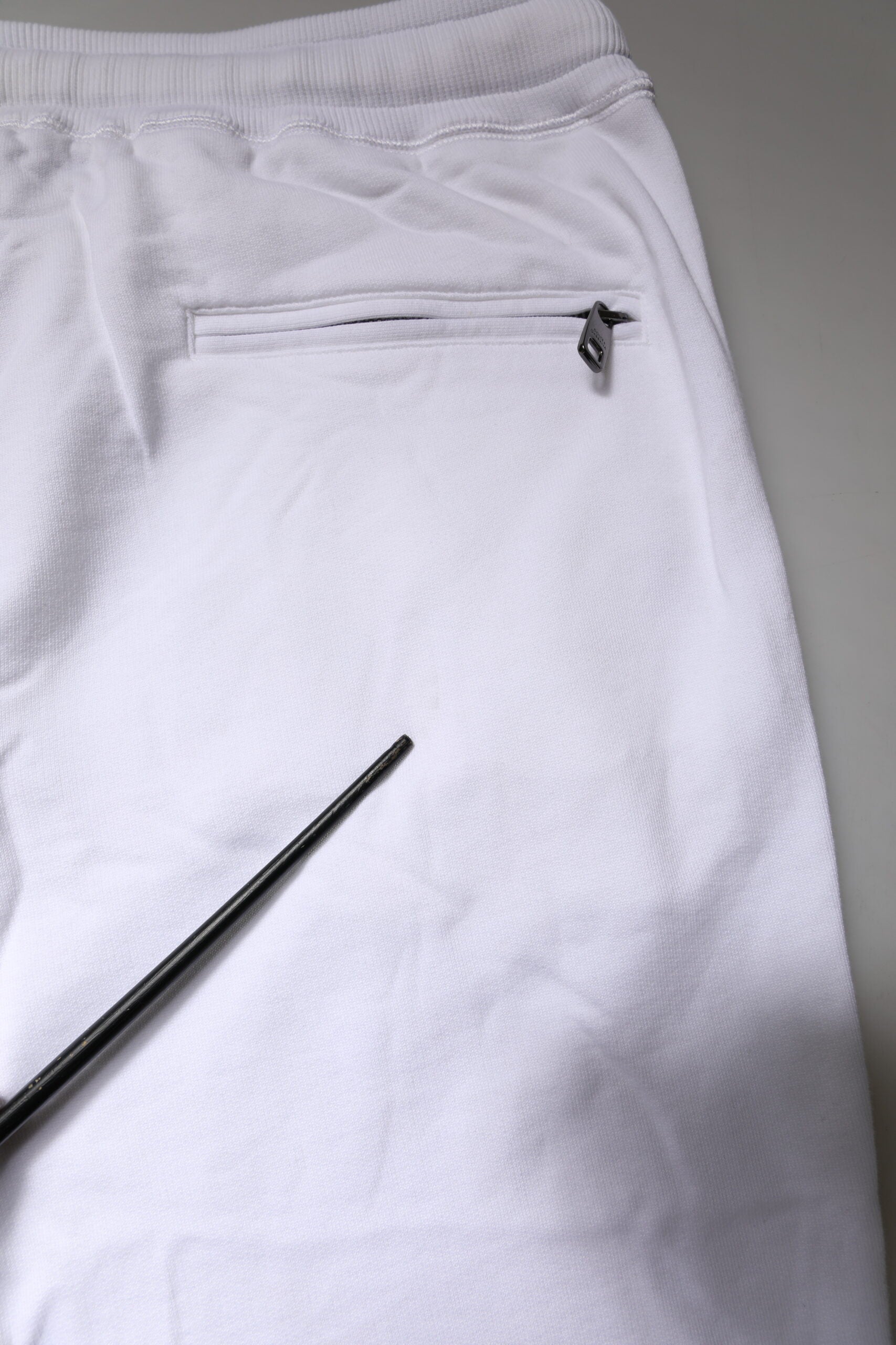 White Logo Tape Jogger Cotton Sweatpants Pants