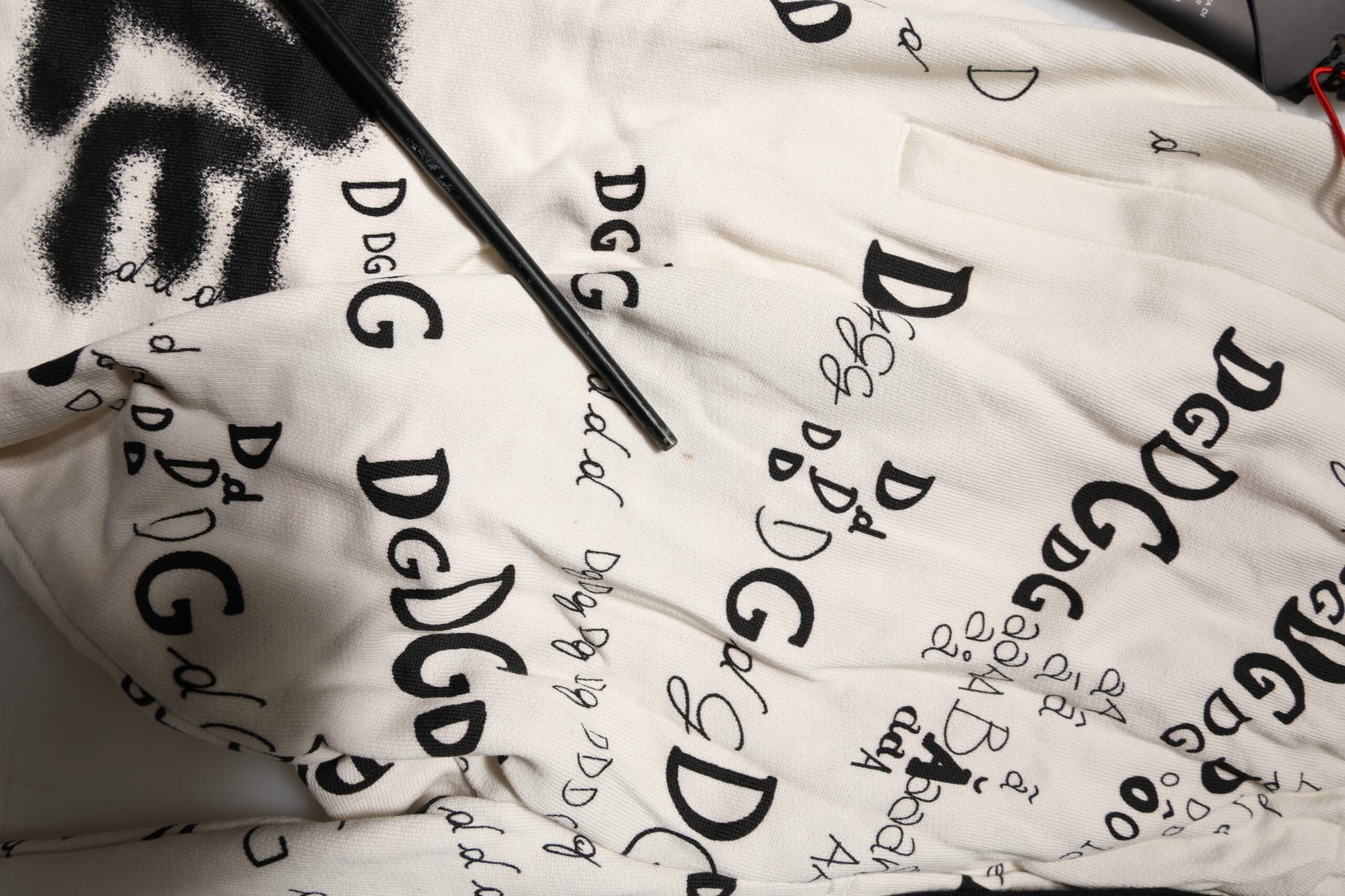 White Logo Print Men Skinny Sweatpants Pants