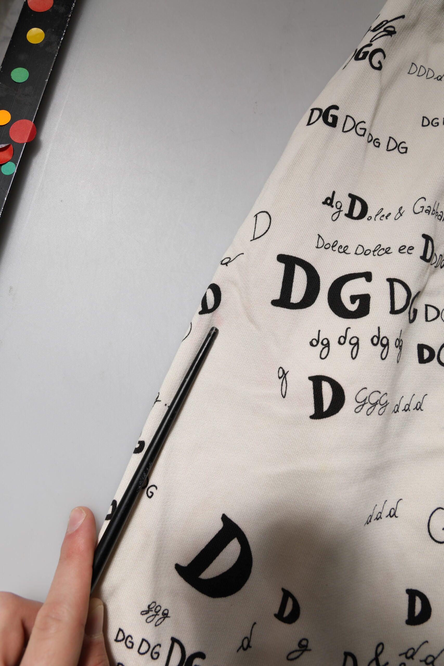 White Logo Print Men Skinny Sweatpants Pants