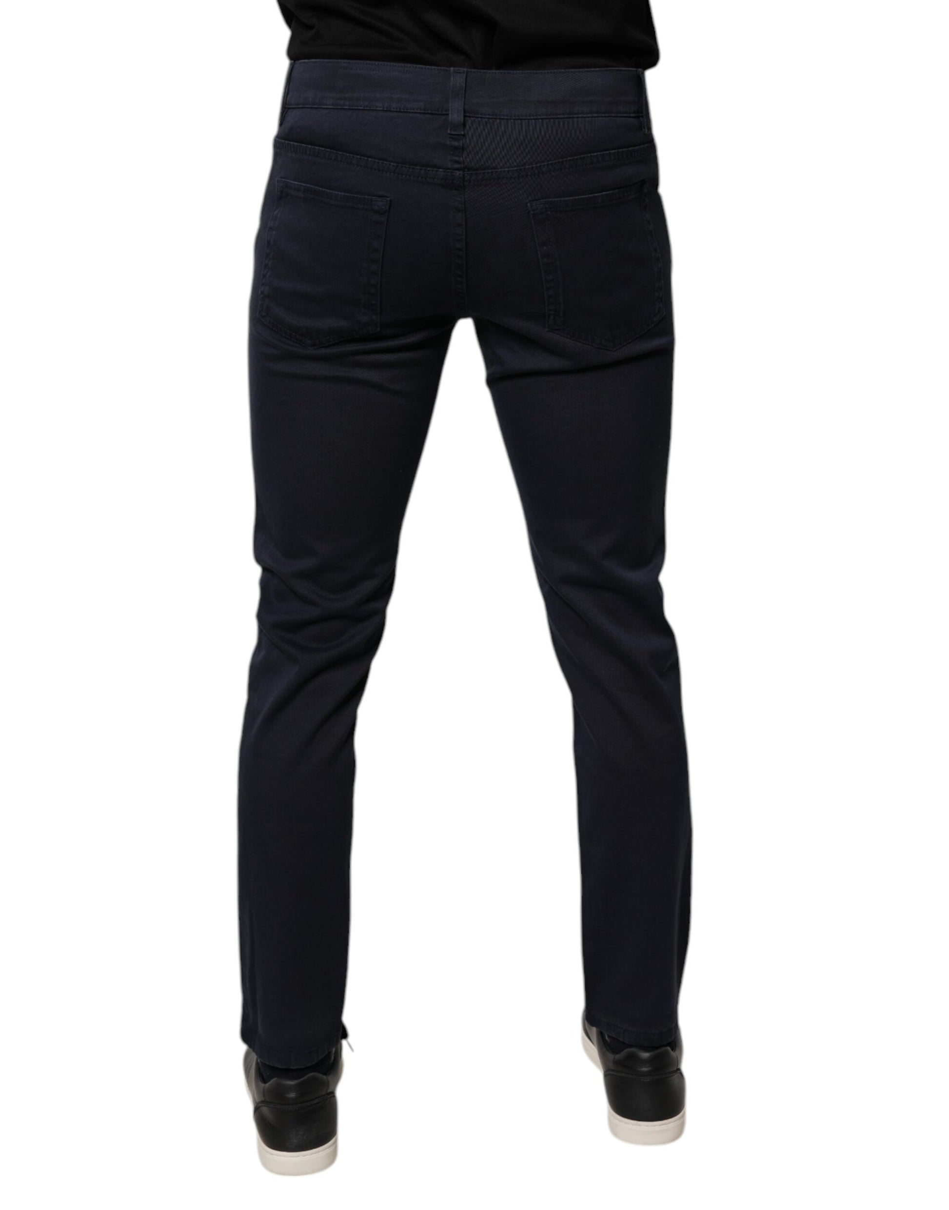 Dark Blue GOLD Cotton Skinny Men Denim Jeans