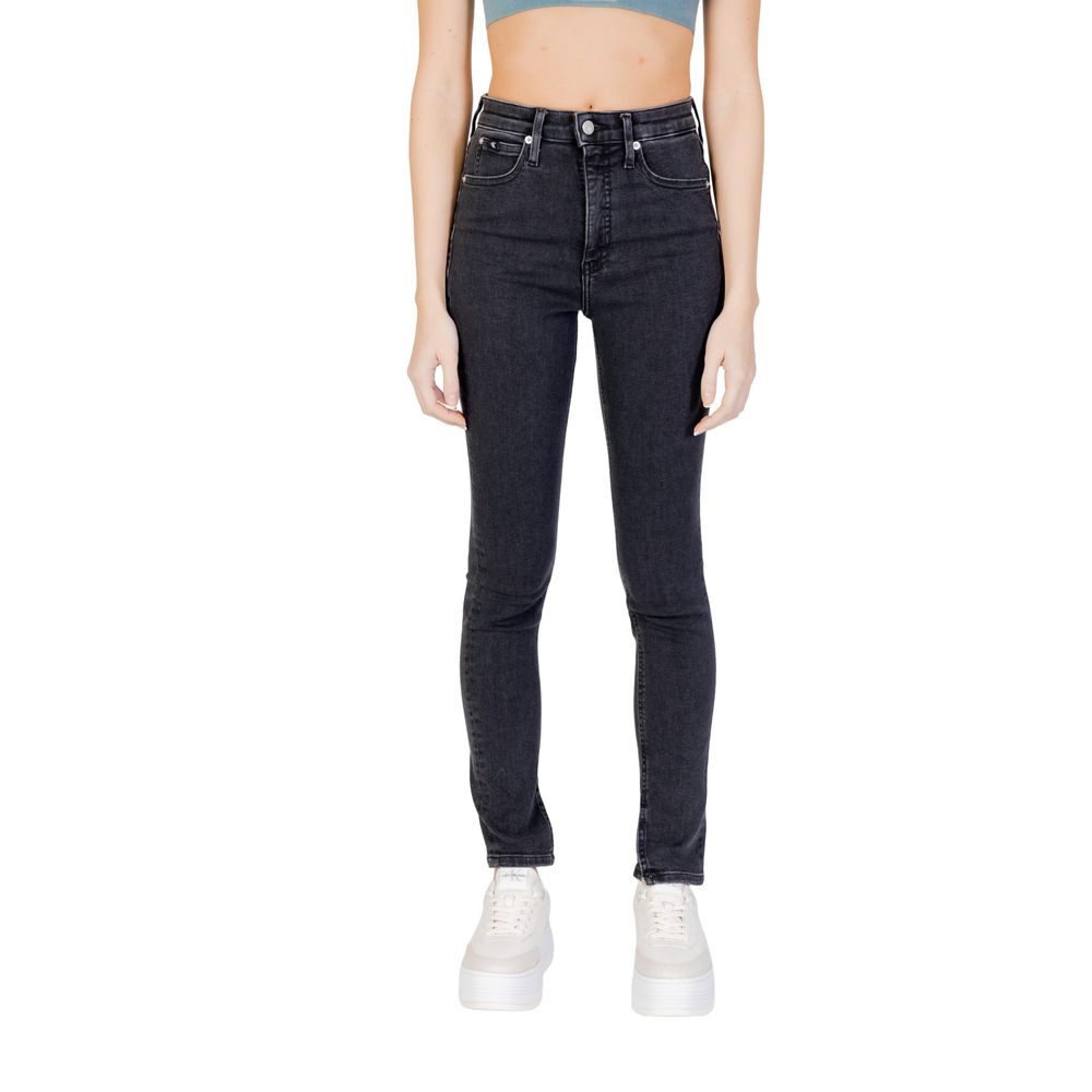 Black Cotton Jeans & Pant