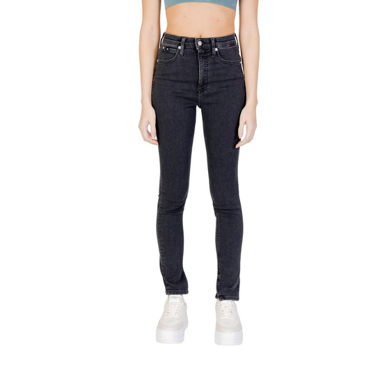 Black Cotton Jeans & Pant