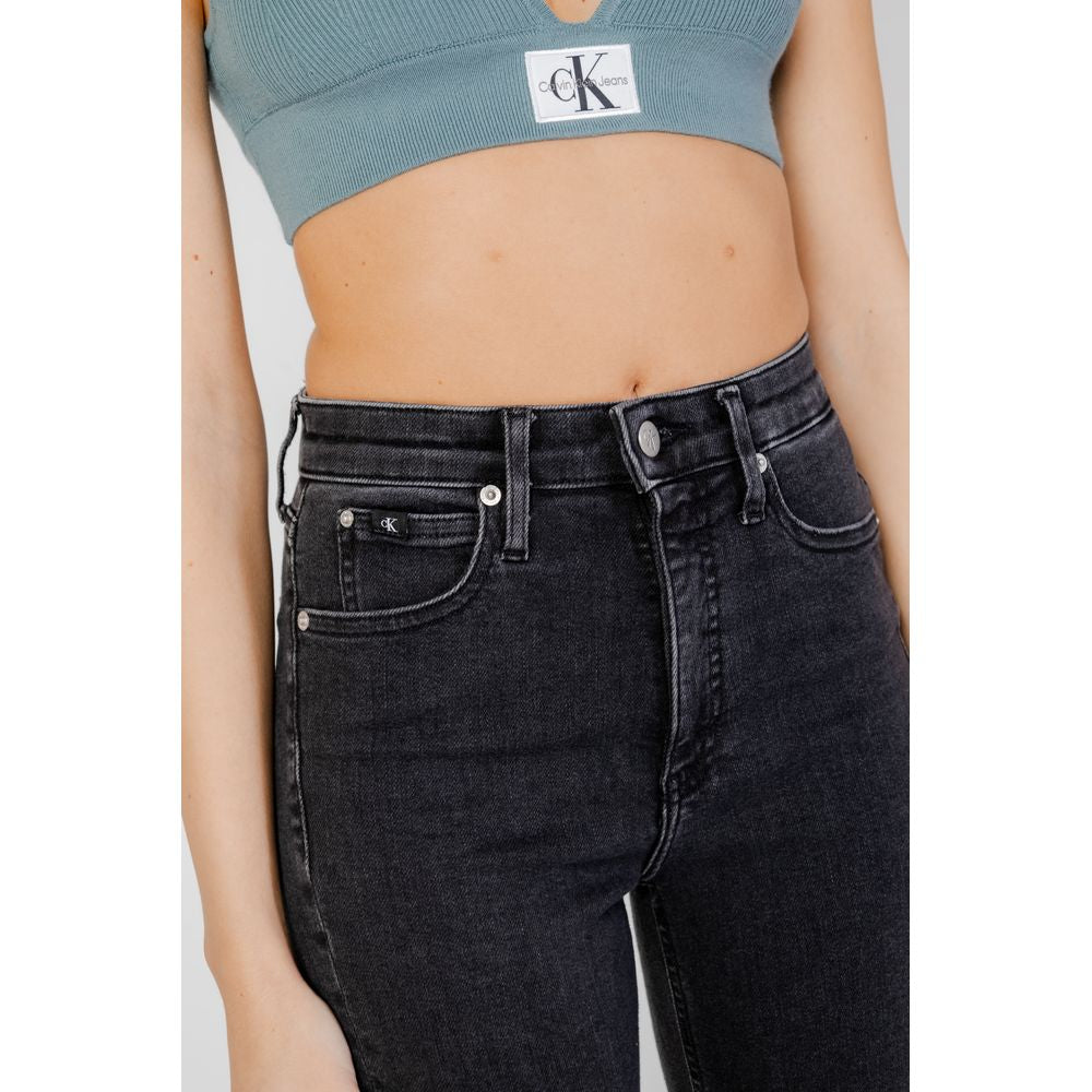 Black Cotton Jeans & Pant