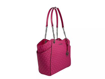 Jet Set Large Chain Shoulder Tote Bag Dragon Fruit