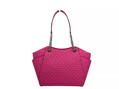 Jet Set Large Chain Shoulder Tote Bag Dragon Fruit
